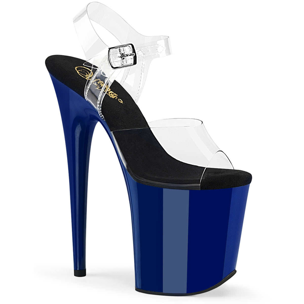 8" Heel, 4" Pf Ankle Strap Sandal Pleaser  FLAM808/C/RYBL Main image