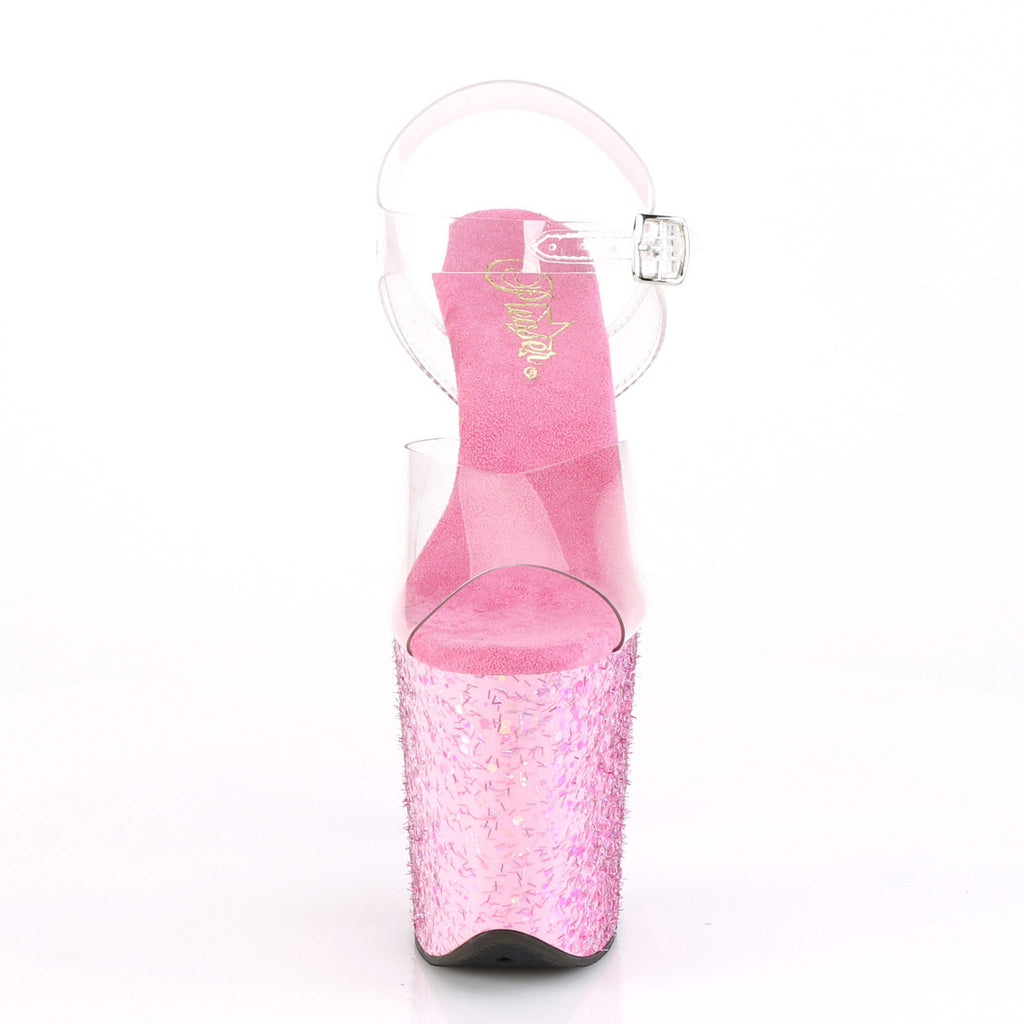 8" Heel, 4" Pf Ankle Strap Sandal Pleaser Pleaser FLAMINGO/808CF
