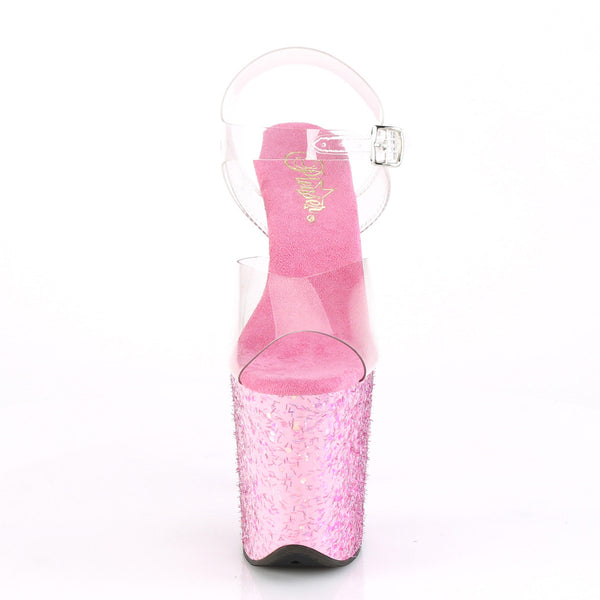 8" Heel, 4" Pf Ankle Strap Sandal Pleaser Pleaser FLAMINGO/808CF