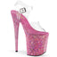 8" Heel, 4" Pf Ankle Strap Sandal Pleaser Pleaser FLAMINGO/808CF
