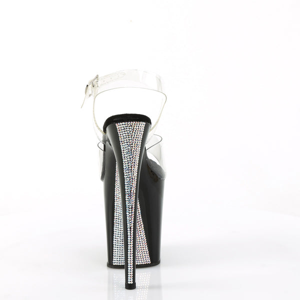 8" Heel, 4" Pf Ankle Strap Sandal Pleaser  FLAM808CRS-2/C/B-SRS