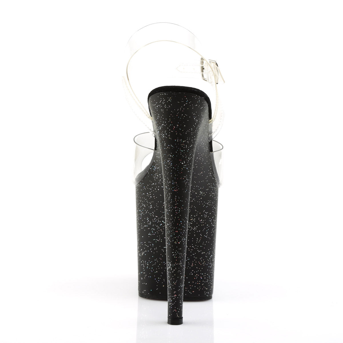 Sexy Glitter Platforms Clear Ankle Strap Sandals High Heels Shoes Pleaser Pleaser FLAMINGO/808MG