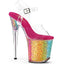 8" Heel, 4" Pf Ankle Strap Sandal Pleaser Pleaser FLAMINGO/808RG/02