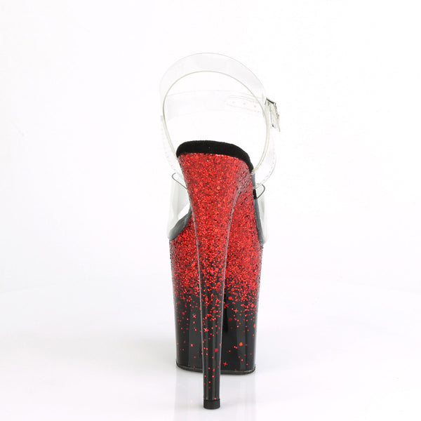 8" Heel, 4" PF Ankle Strap Sandal Pleaser Pleaser FLAMINGO/808SS