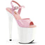 8" Heel, 4" Pf Ankle Strap Sandal Pleaser  FLAM809/BP/W