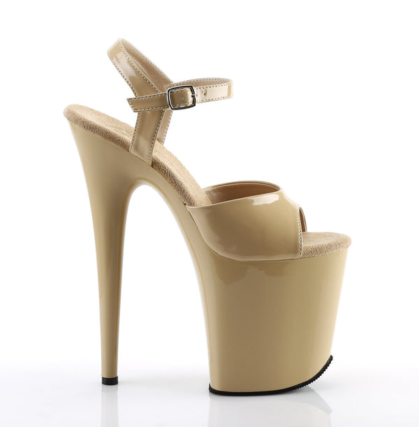 8" Heel, 4" PF Ankle Strap Sandal Pleaser Pleaser FLAMINGO/809