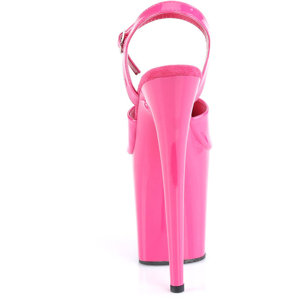 8" Heel, 4" Pf Ankle Strap Sandal Pleaser  FLAM809/HP/M