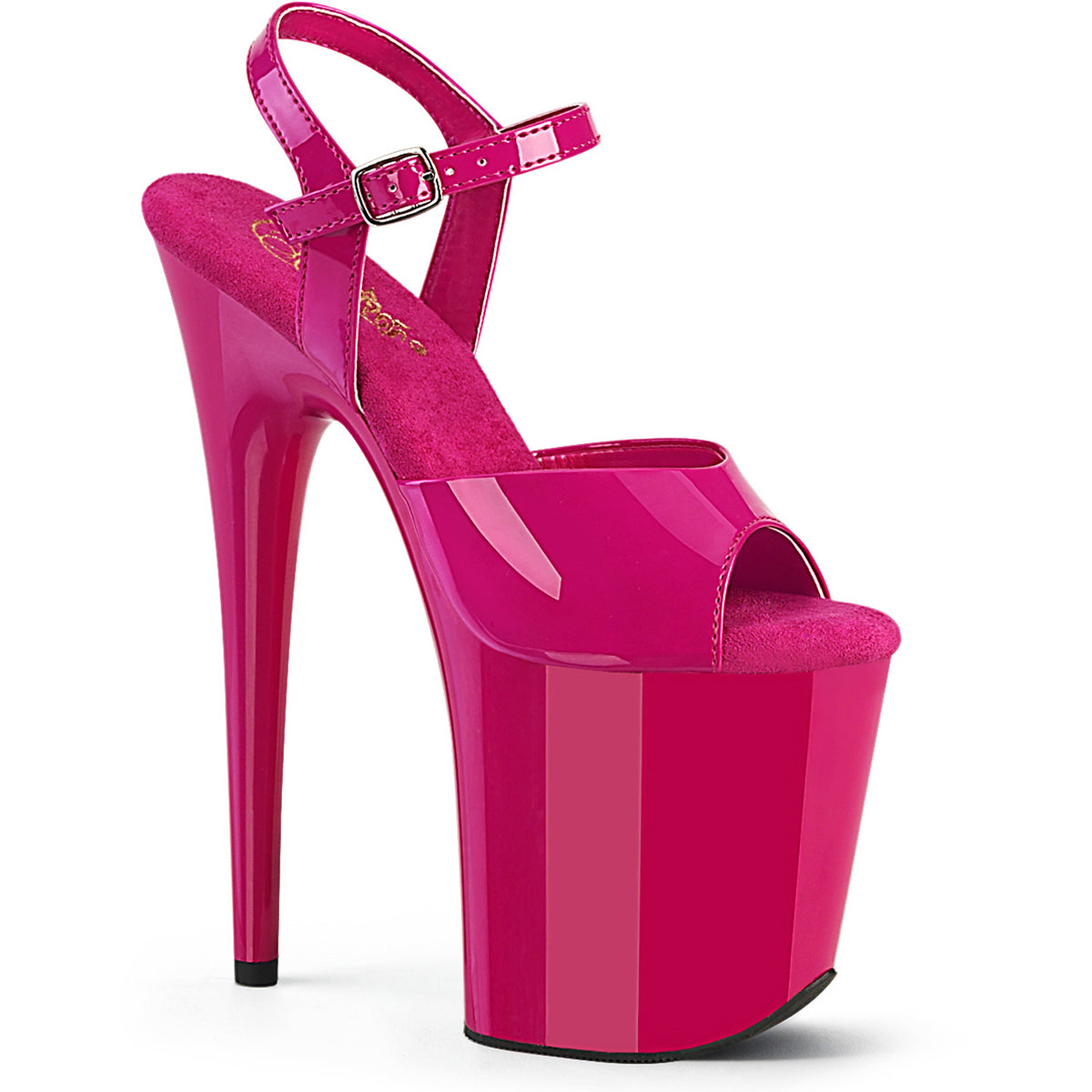 8" Heel, 4" Pf Ankle Strap Sandal Pleaser  FLAM809/HP/M