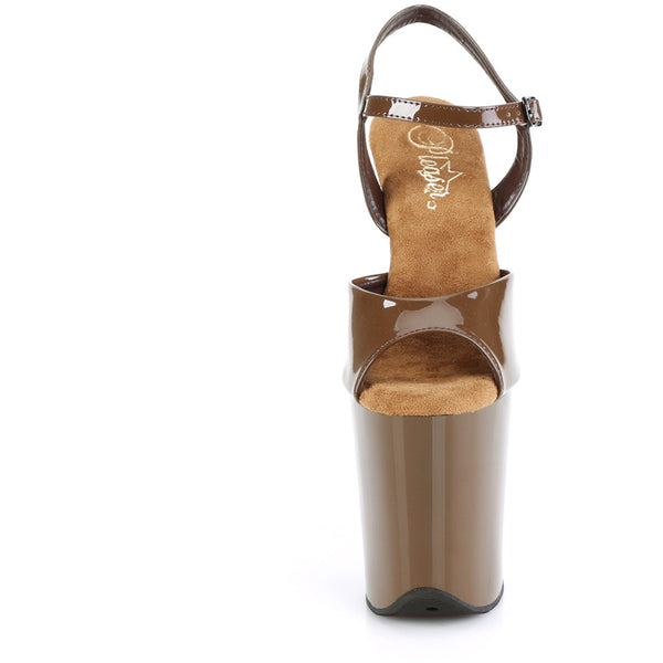 8" Heel, 4" Pf Ankle Strap Sandal Pleaser  FLAM809/MOC/M