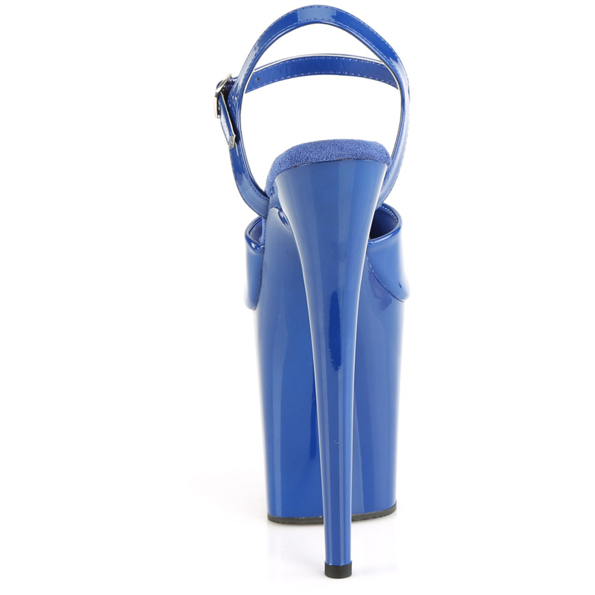 8" Heel, 4" Pf Ankle Strap Sandal Pleaser  FLAM809/RYBL/M