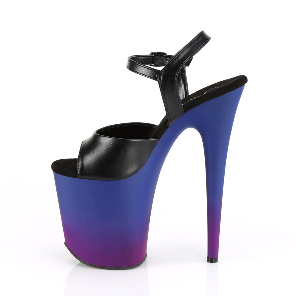 8" Heel, 4" PF Ankle Strap Sandal Pleaser  FLAMINGO/809BP