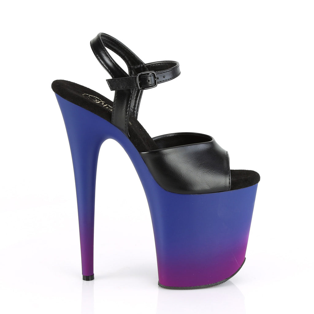 8" Heel, 4" PF Ankle Strap Sandal Pleaser  FLAMINGO/809BP