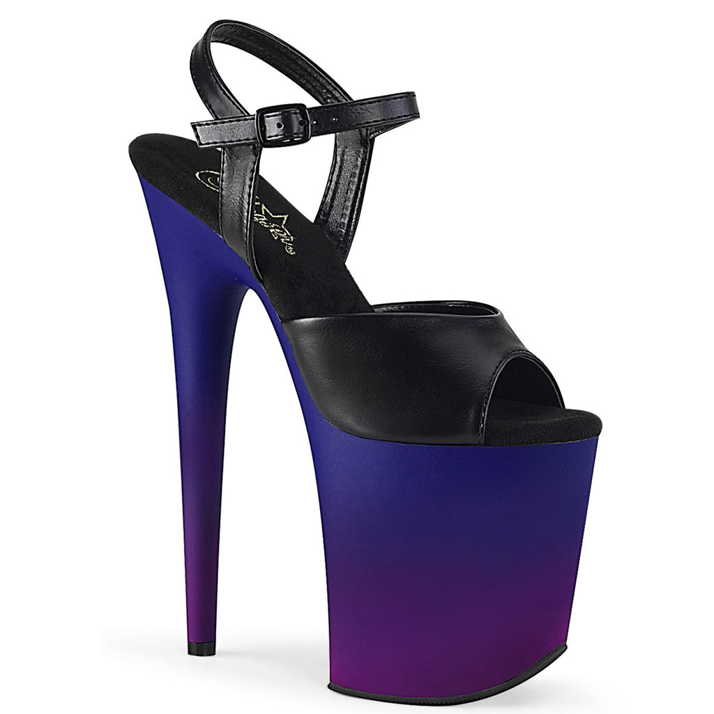 8" Heel, 4" PF Ankle Strap Sandal Pleaser  FLAMINGO/809BP