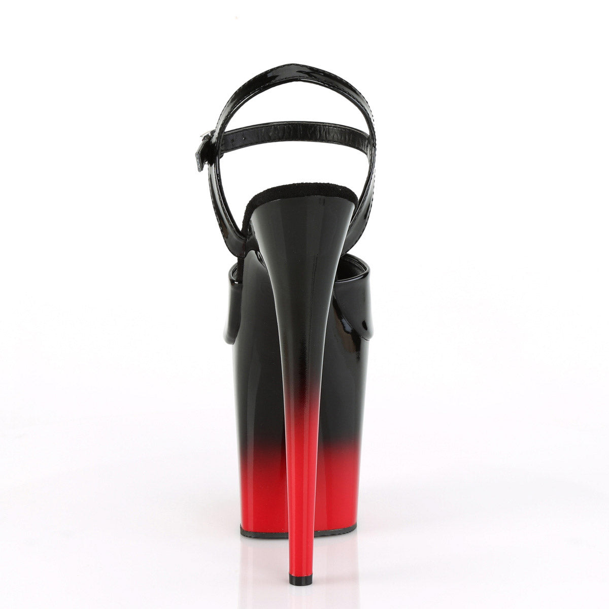 8" Heel, 4" PF Two Tone Ankle Strap Sandal Pleaser Pleaser FLAMINGO/809BR/H