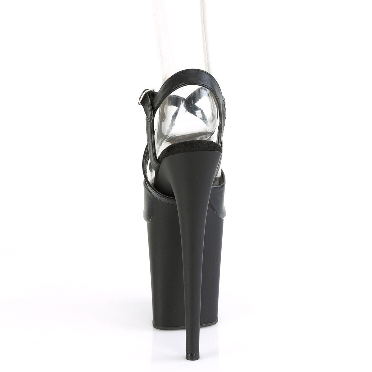 8" Heel, 4" Pf Peep Toe Criss Cross Ankle Strap Sandal Pleaser Pleaser FLAMINGO/824