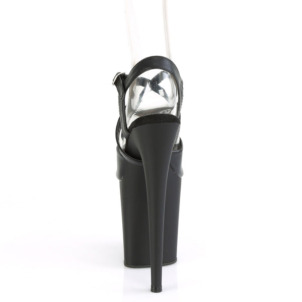 8" Heel, 4" Pf Peep Toe Criss Cross Ankle Strap Sandal Pleaser Pleaser FLAMINGO/824