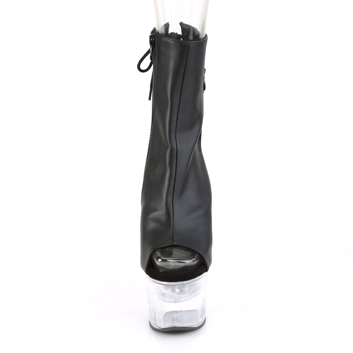 Pleaser 7" Heel,2 3/4" PF LED Illuminated Open Ankle Boot, Side Zip FLASHDANCE/1018/7 Secondary image