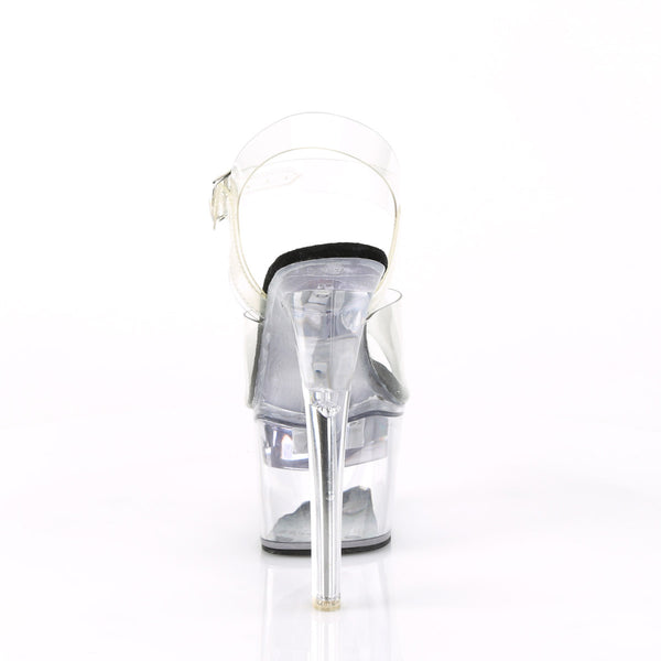 7" Heel, 2 3/4" Platform LED Illuminated Two Band Slide Pleaser Pleaser FLASHDANCE/708