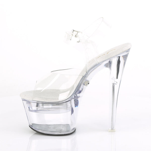 7" Heel, 2 3/4" Platform LED Illuminated Ankle Strap Sandal Pleaser Pleaser FLASHDANCE/708