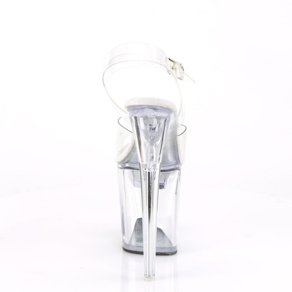8" Heel, 4" PF LED Illuminated Ankle Strap Sandal Pleaser Pleaser FLASHDANCE/808