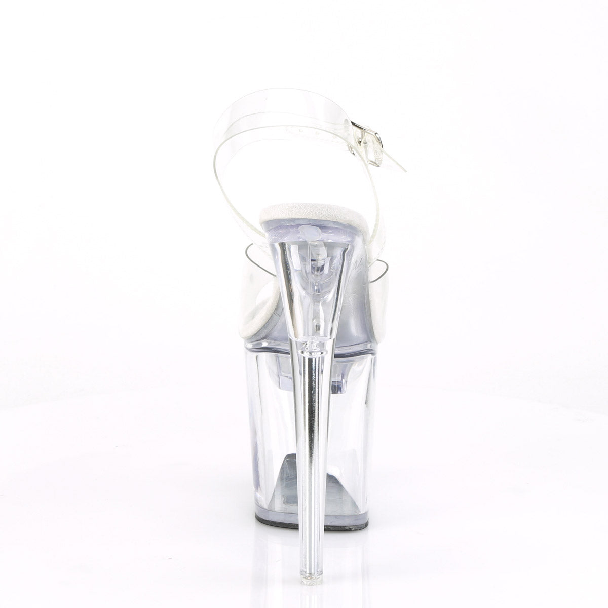 8" Heel, 4" PF LED Illuminated Ankle Strap Sandal Pleaser Pleaser FLASHDANCE/808