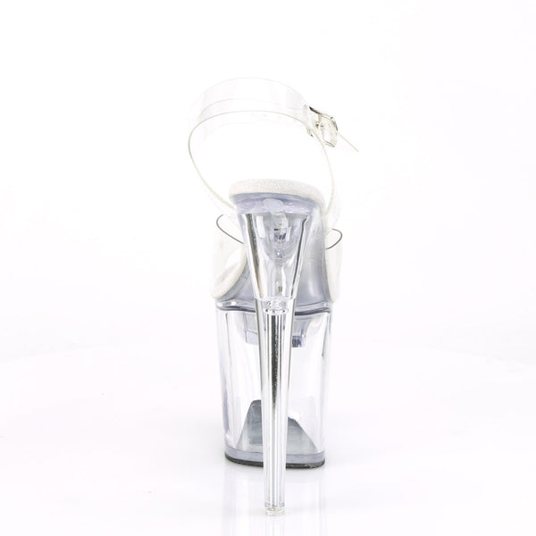 8" Heel, 4" PF LED Illuminated Ankle Strap Sandal Pleaser Pleaser FLASHDANCE/808