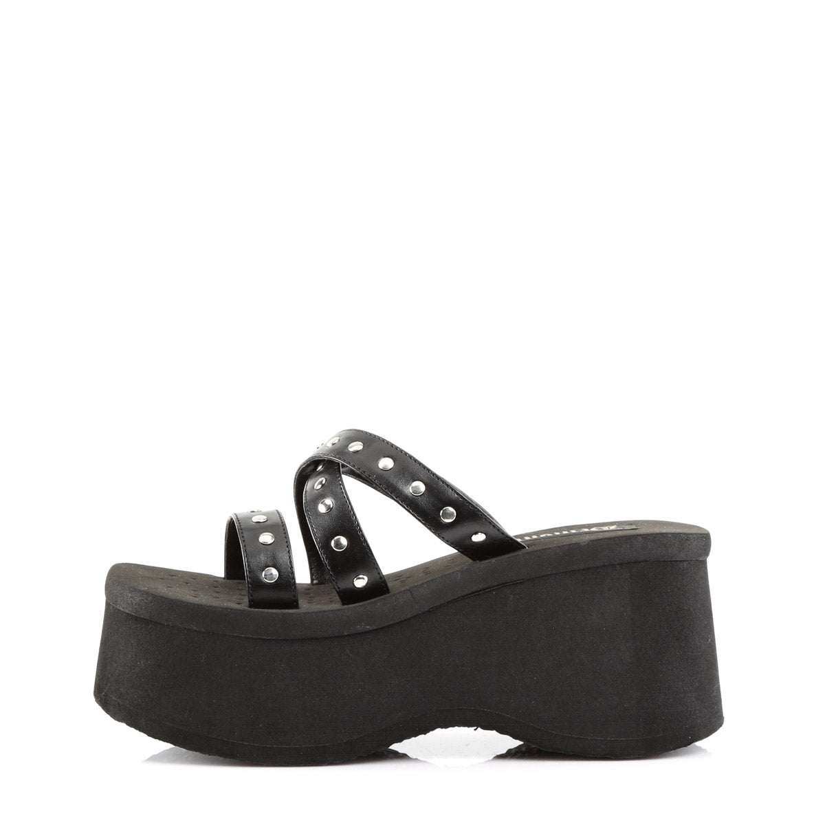 Goth Punk Studded Straps Slides Mules Platform Slippers Shoes Pleaser Demonia FUNN/19