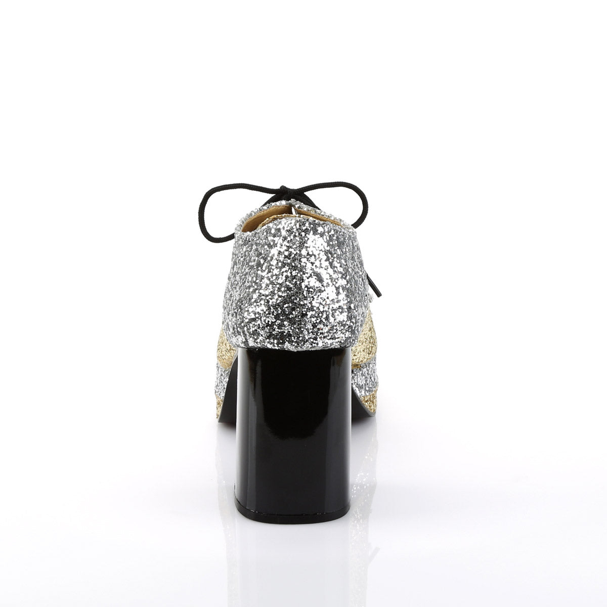 Lace Square Toe Star Glitter Platform Chunky High Heel Boots Shoes Pleaser Funtasma GLAMROCK/02
