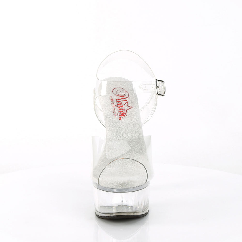 6" Heel, 1" Pf Ankle Strap Sandal Pleaser Pleaser GLEAM/608