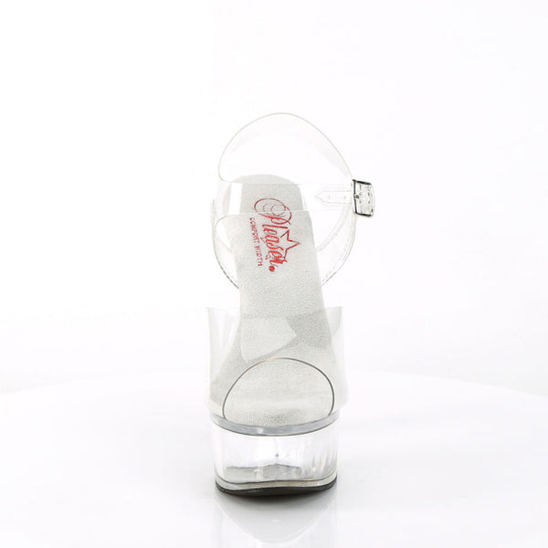 6" Heel, 1" Pf Ankle Strap Sandal Pleaser Pleaser GLEAM/608