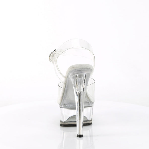 6" Heel, 1" Pf Ankle Strap Sandal Pleaser Pleaser GLEAM/608