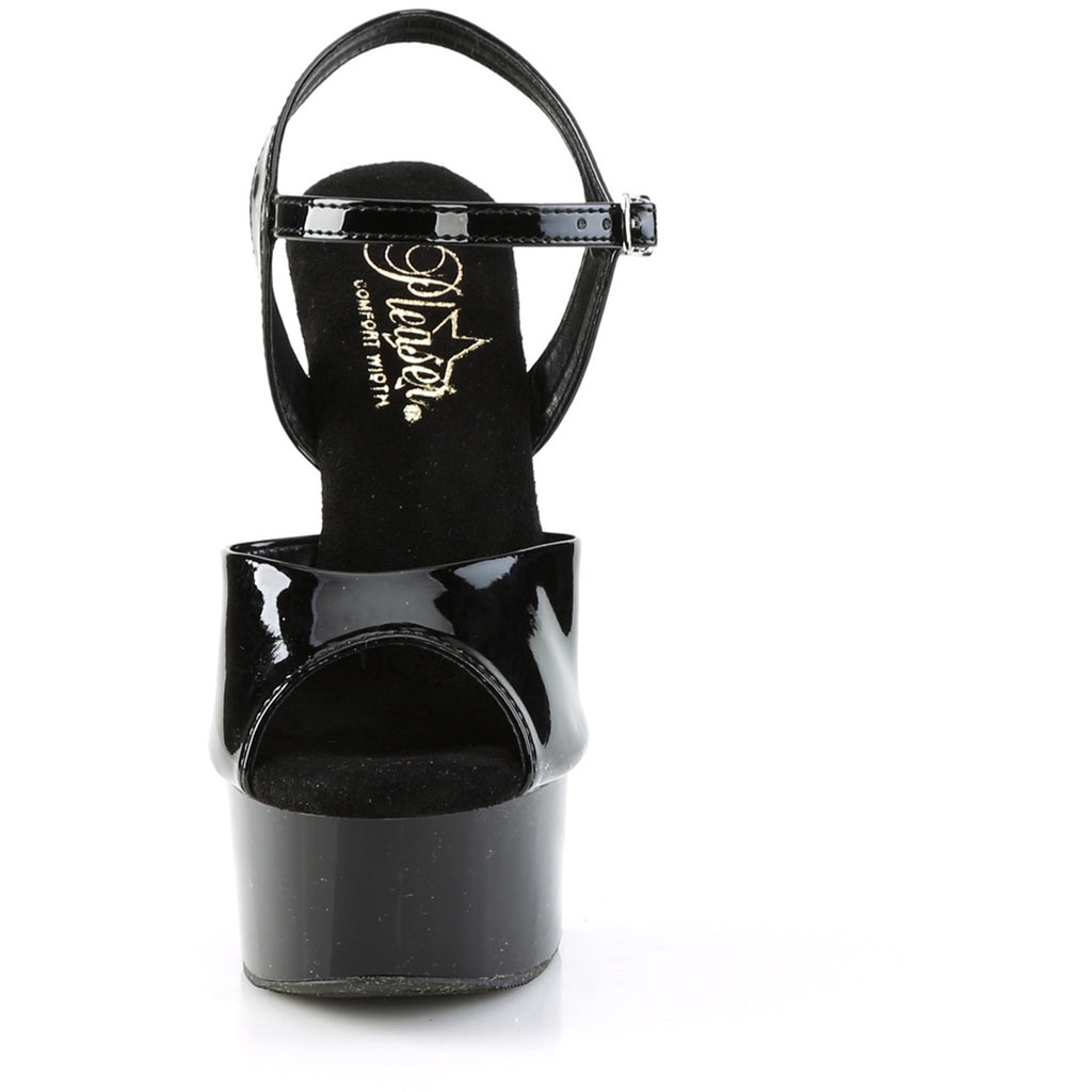 6" Heel, 1 3/4" Pf Ankle Strap Sandal Pleaser  GLM609/B/M
