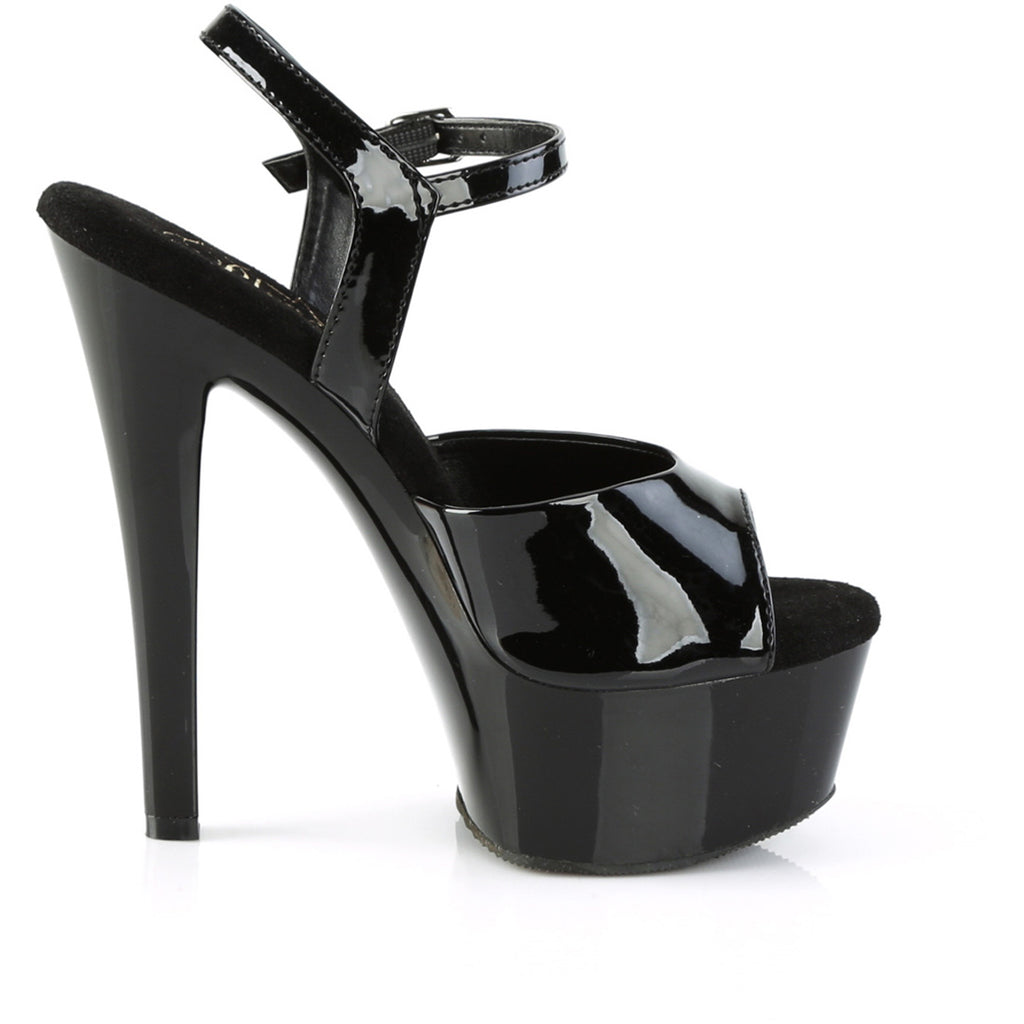 6" Heel, 1 3/4" Pf Ankle Strap Sandal Pleaser  GLM609/B/M