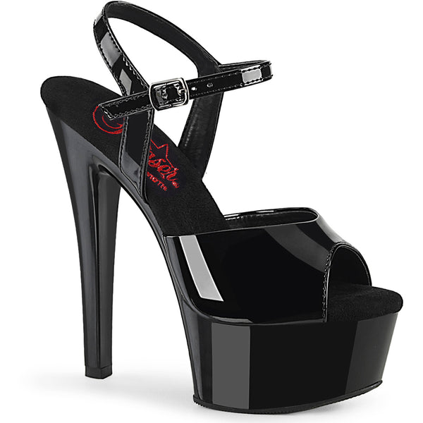6" Heel, 1 3/4" Pf Ankle Strap Sandal Pleaser  GLM609/B/M