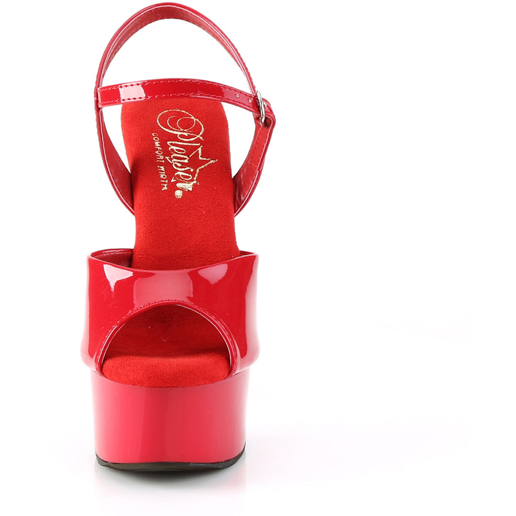 6" Heel, 1 3/4" Pf Ankle Strap Sandal Pleaser  GLM609/R/M