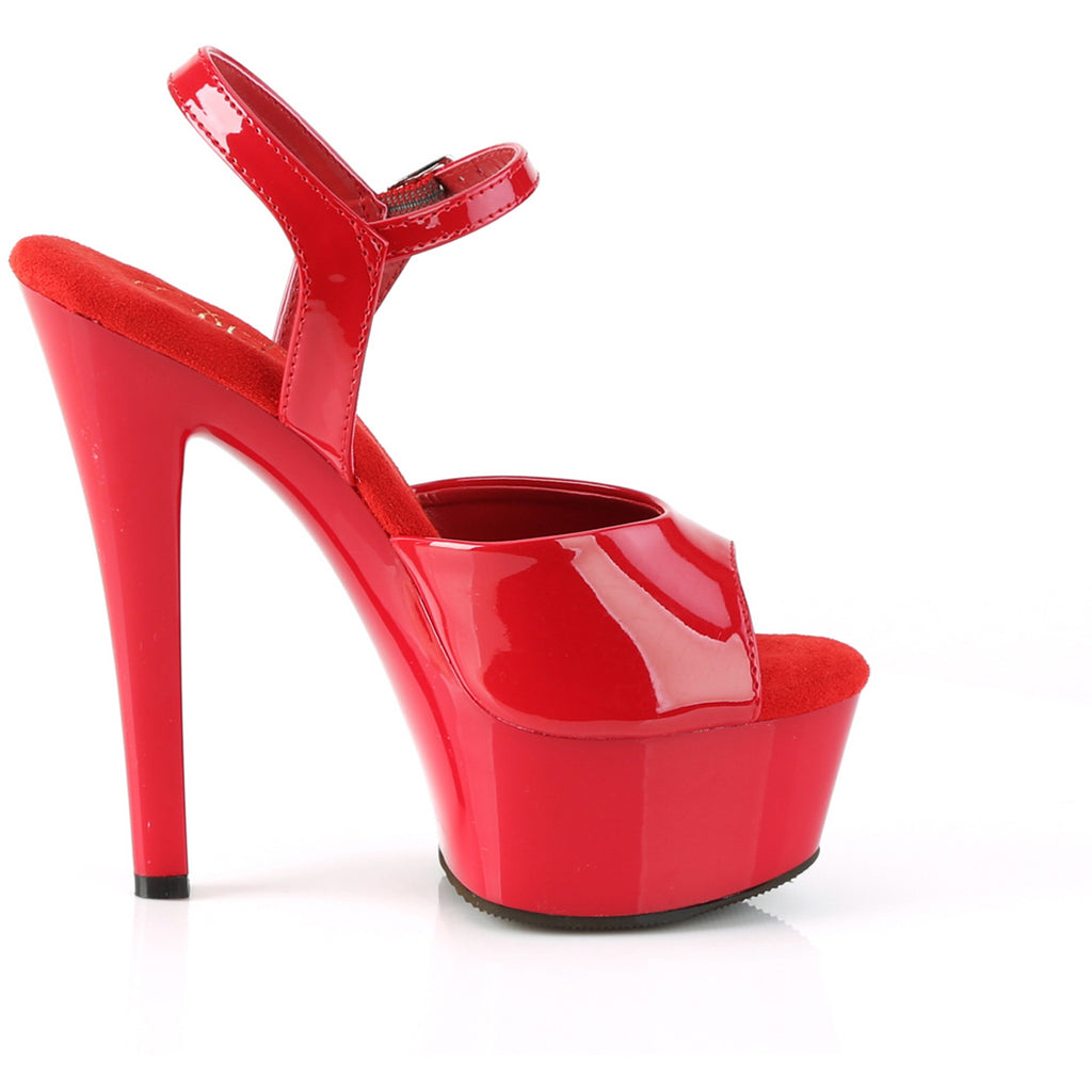 6" Heel, 1 3/4" Pf Ankle Strap Sandal Pleaser  GLM609/R/M