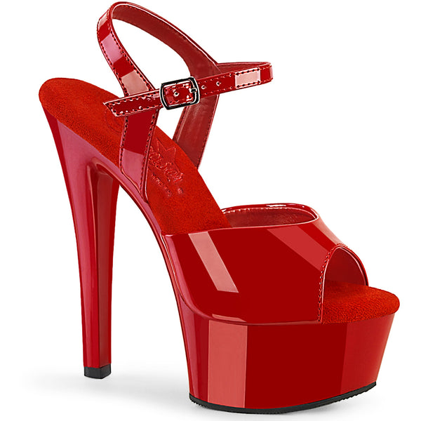 6" Heel, 1 3/4" Pf Ankle Strap Sandal Pleaser  GLM609/R/M
