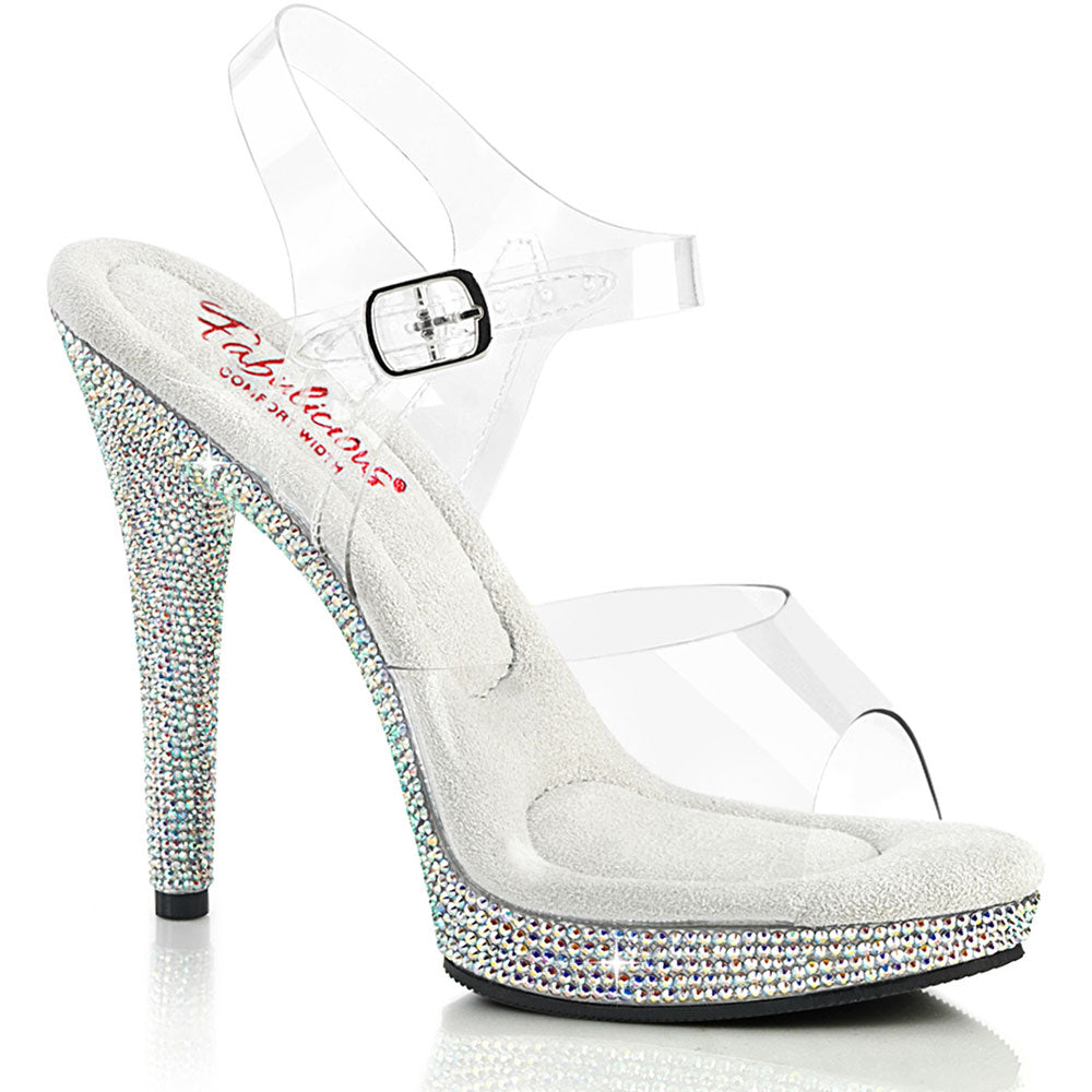 5" Heel, 1" Pf Ankle Strap Sandal Pleaser Fabulicious GLORY/508DM