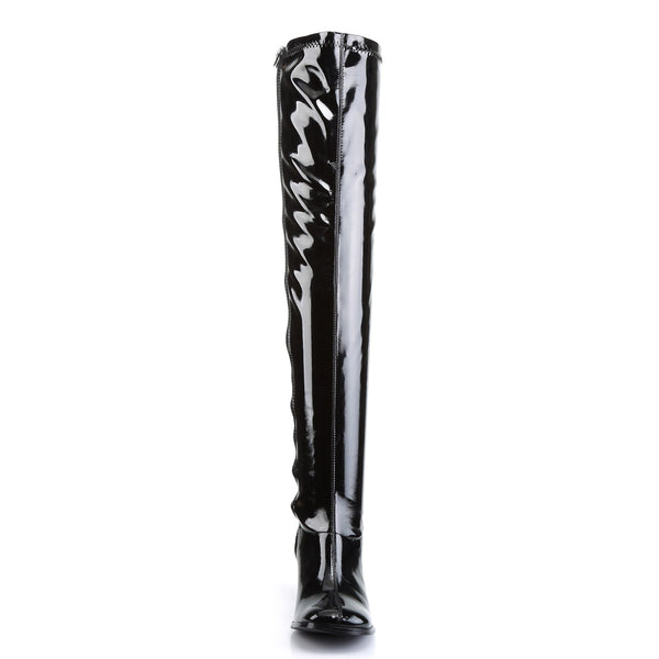 Sexy Stretch Thigh High Over The Knee Block Heel Gogo Boots Shoes Pleaser Funtasma GOGO/3000
