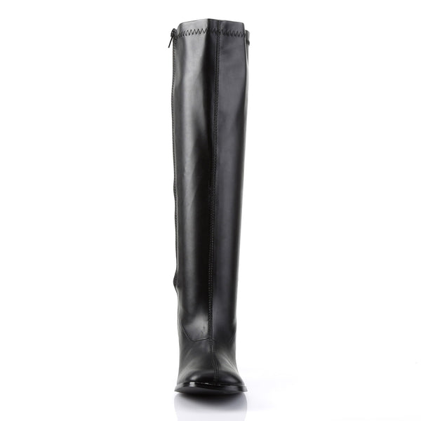 Sexy Block Heel Wide Width Knee High Side Zip Gogo Boots Shoes Pleaser Funtasma GOGO/300WC