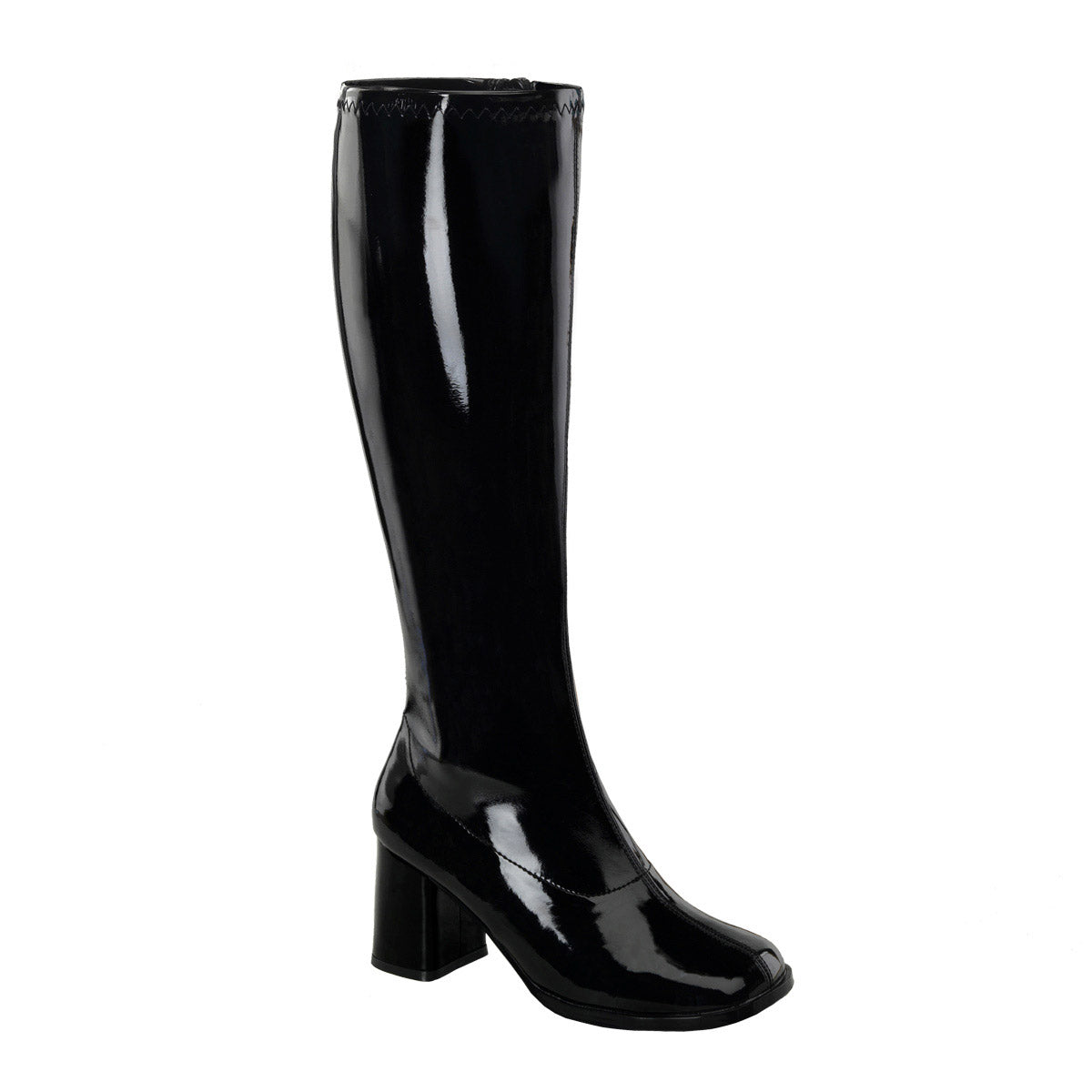 Sexy Block Heel Wide Width Knee High Side Zip Gogo Boots Shoes Pleaser Funtasma GOGO/300WC Main image