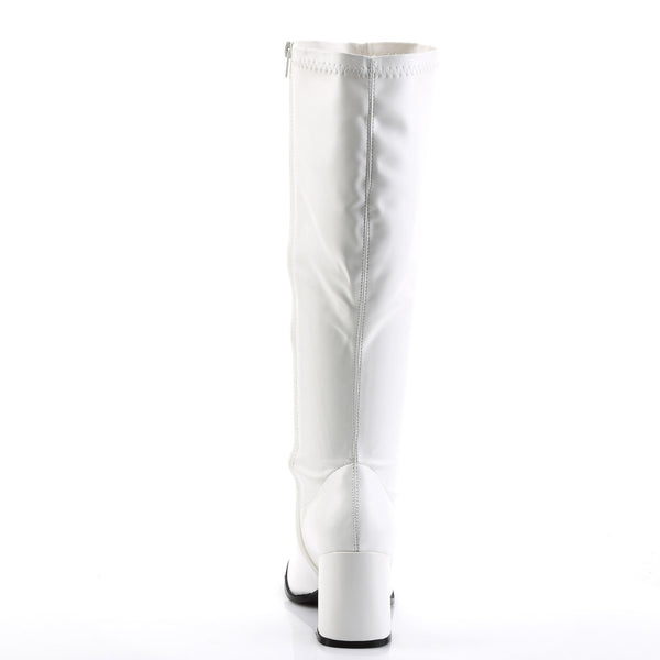 Sexy Block Heel Wide Width Knee High Side Zip Gogo Boots Shoes Pleaser Funtasma GOGO/300WC