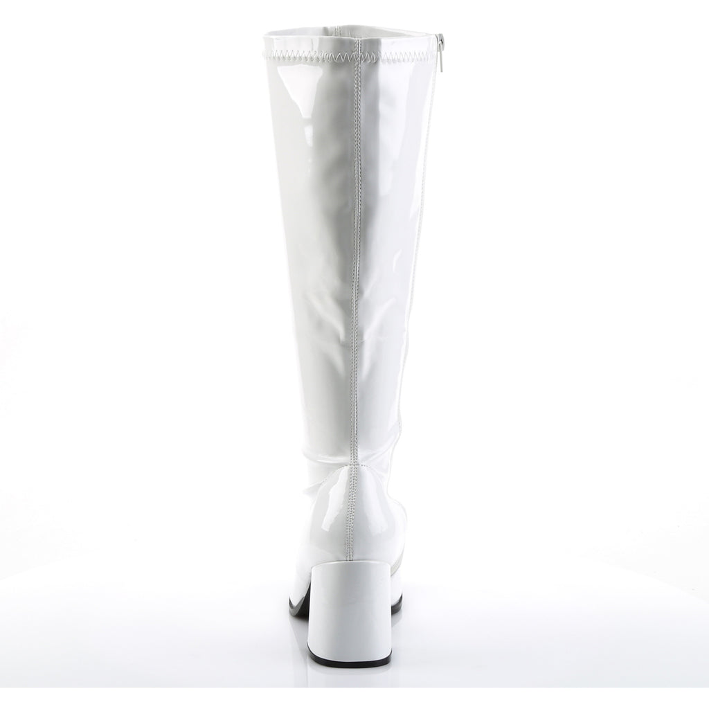 Sexy Wide Width Block Heel Full Inner Side Zipper Gogo Boots Shoes Pleaser Funtasma GOGO/300X