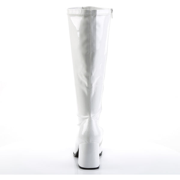 Sexy Wide Width Block Heel Full Inner Side Zipper Gogo Boots Shoes Pleaser Funtasma GOGO/300X