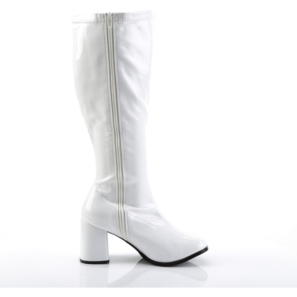 Sexy Wide Width Block Heel Full Inner Side Zipper Gogo Boots Shoes Pleaser Funtasma GOGO/300X