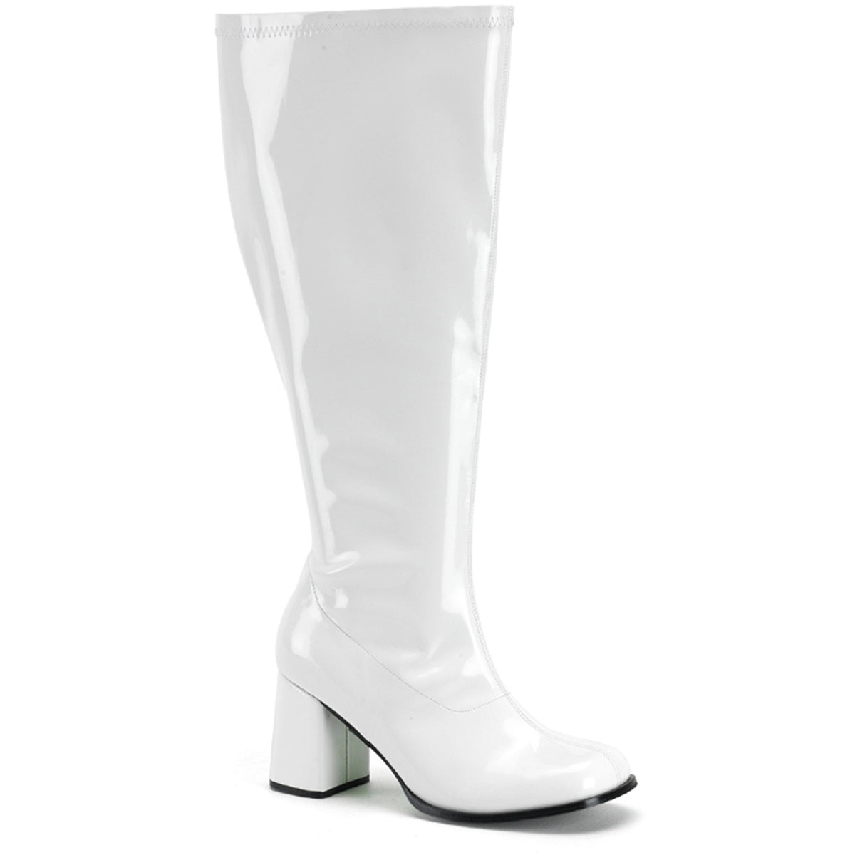 Sexy Wide Width Block Heel Full Inner Side Zipper Gogo Boots Shoes Pleaser Funtasma GOGO/300X