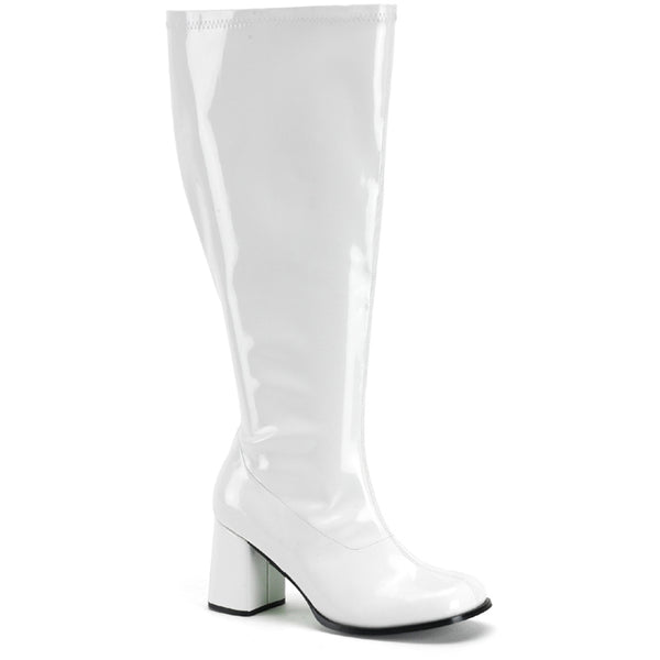 Sexy Wide Width Block Heel Full Inner Side Zipper Gogo Boots Shoes Pleaser Funtasma GOGO/300X