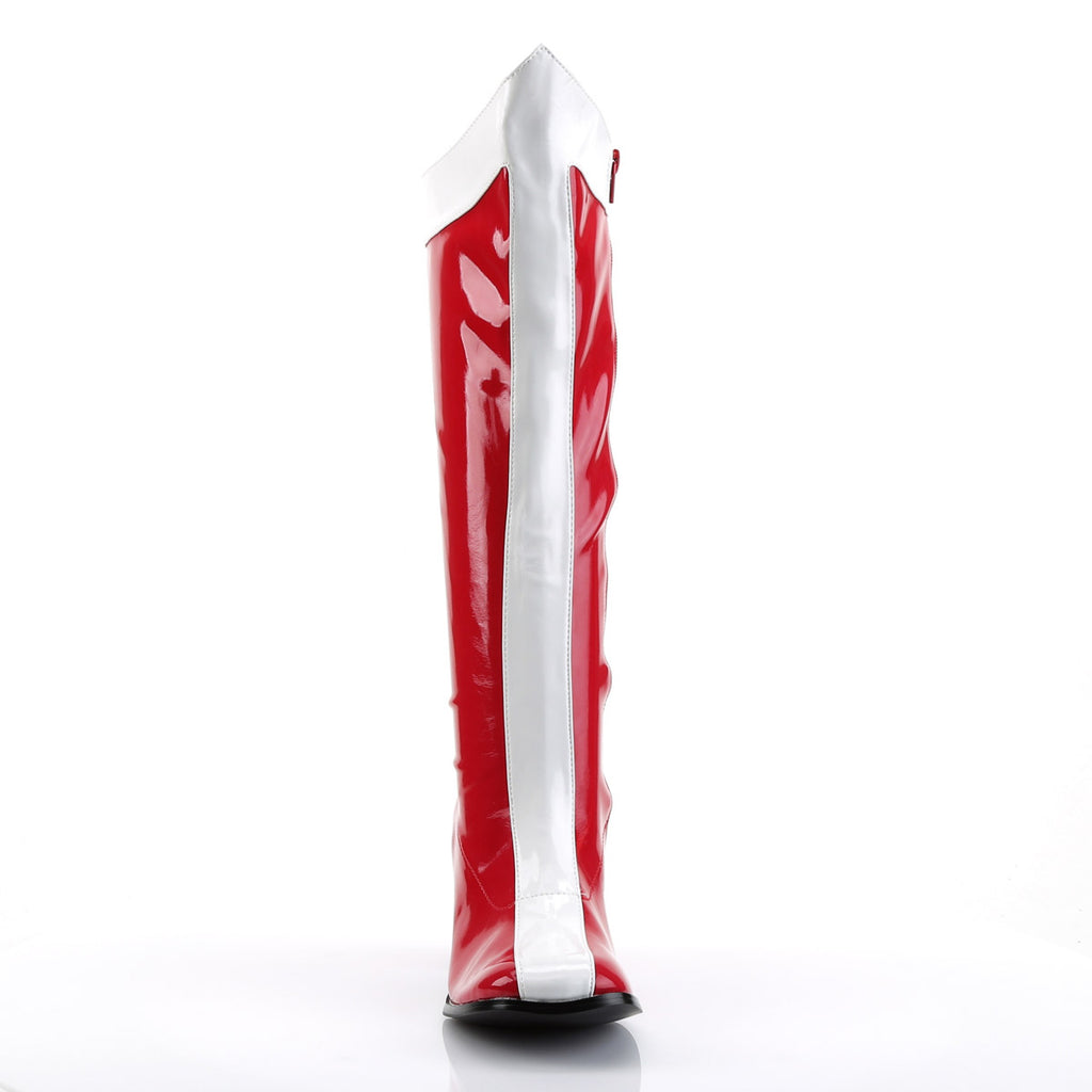 Sexy Superhero Wonder Woman Block Heel Knee High Gogo Boots Shoes Pleaser Funtasma GOGO/305
