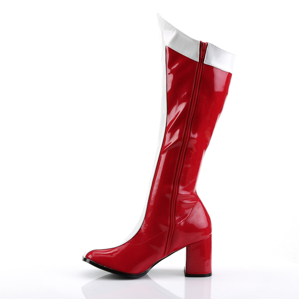 Sexy Superhero Wonder Woman Block Heel Knee High Gogo Boots Shoes Pleaser Funtasma GOGO/305