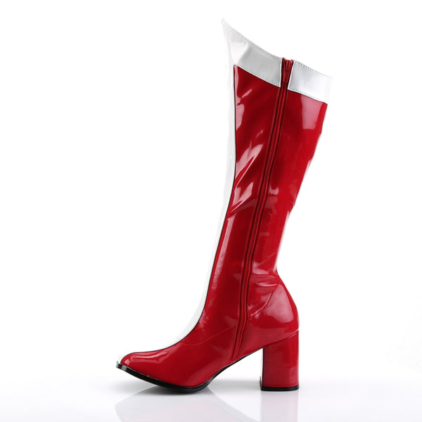 Sexy Superhero Wonder Woman Block Heel Knee High Gogo Boots Shoes Pleaser Funtasma GOGO/305